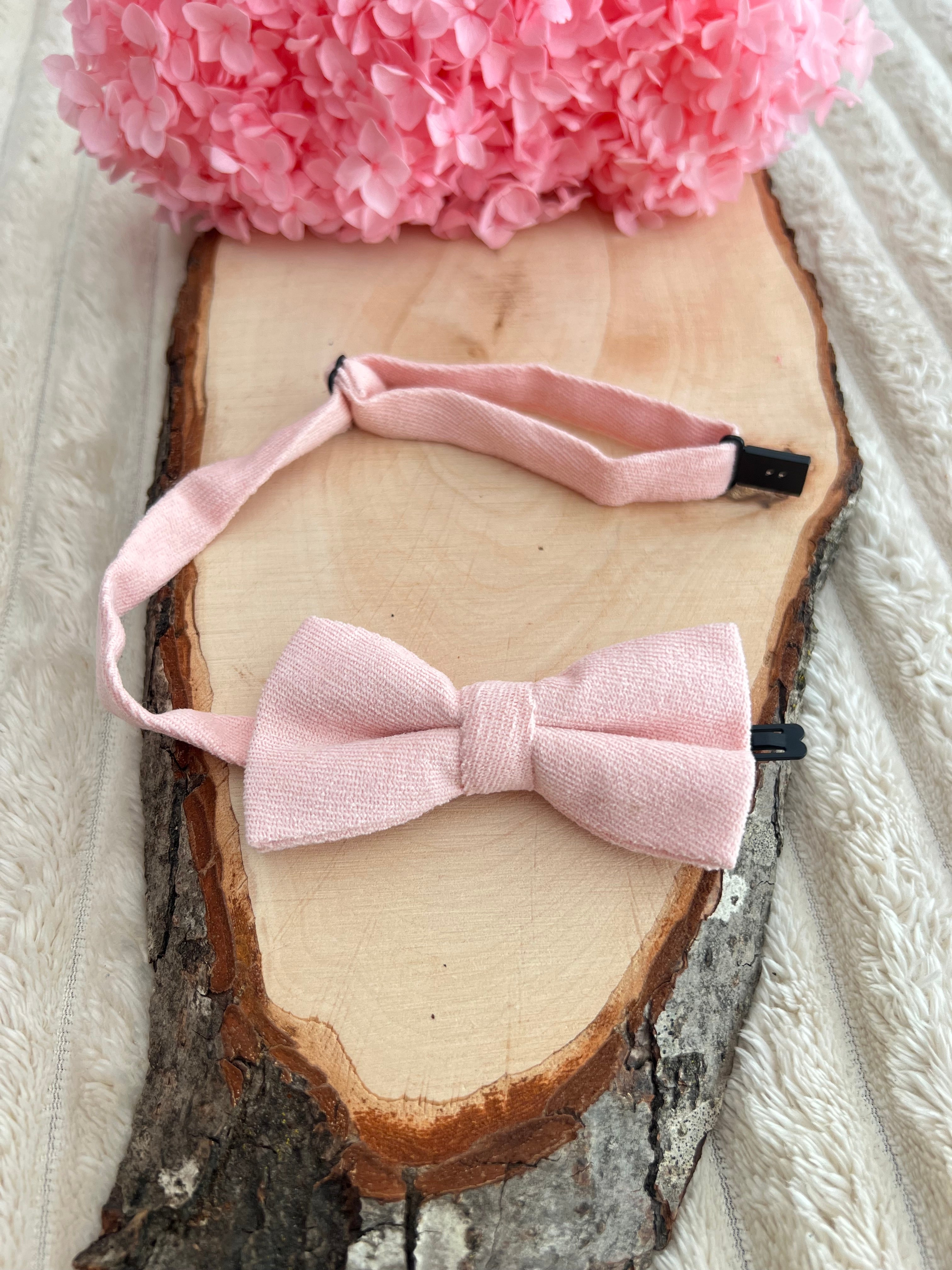 Nœud Papillon Rose Poudré Enfant – Collection Rosalie