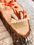 Peigne de cérémonie en Fleurs séchées | Terracotta, Orange et Blanc | Femme