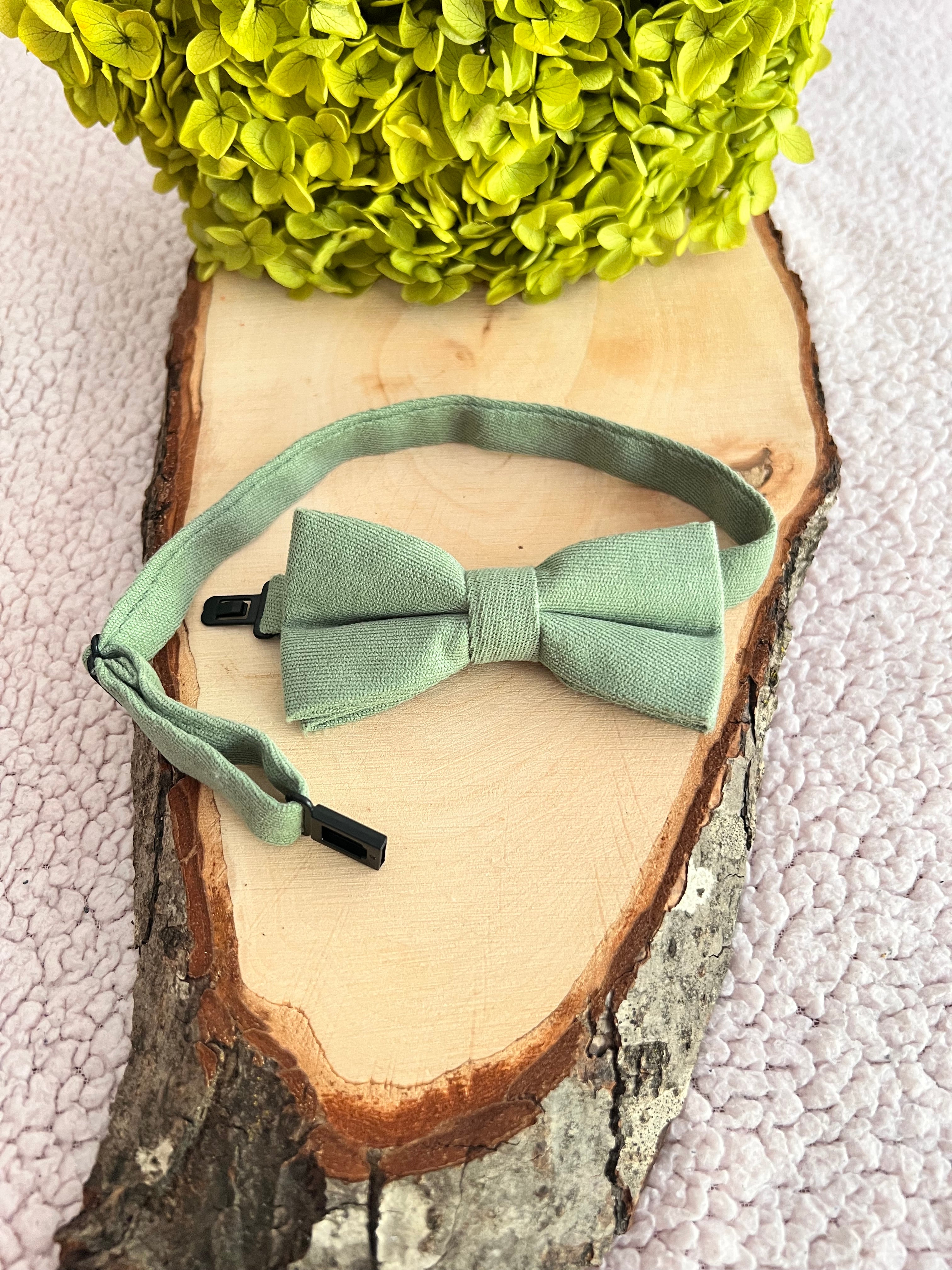 🌿 Noeud papillon - Enfant - Vert sauge 🌿